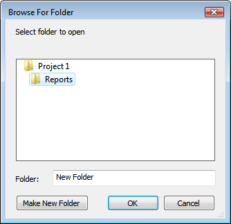 Edit autorun menu: add new folder dialog