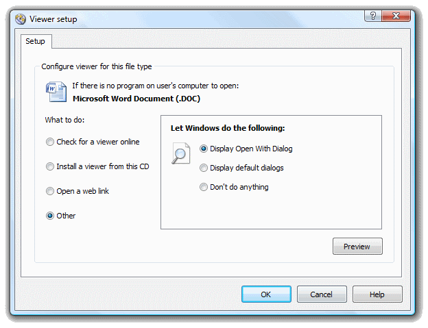 Other options available if autorun document could not be opened